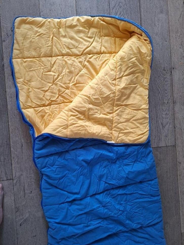 Kinder slaapzak - Blauw/Geel, Ophalen, Gebruikt