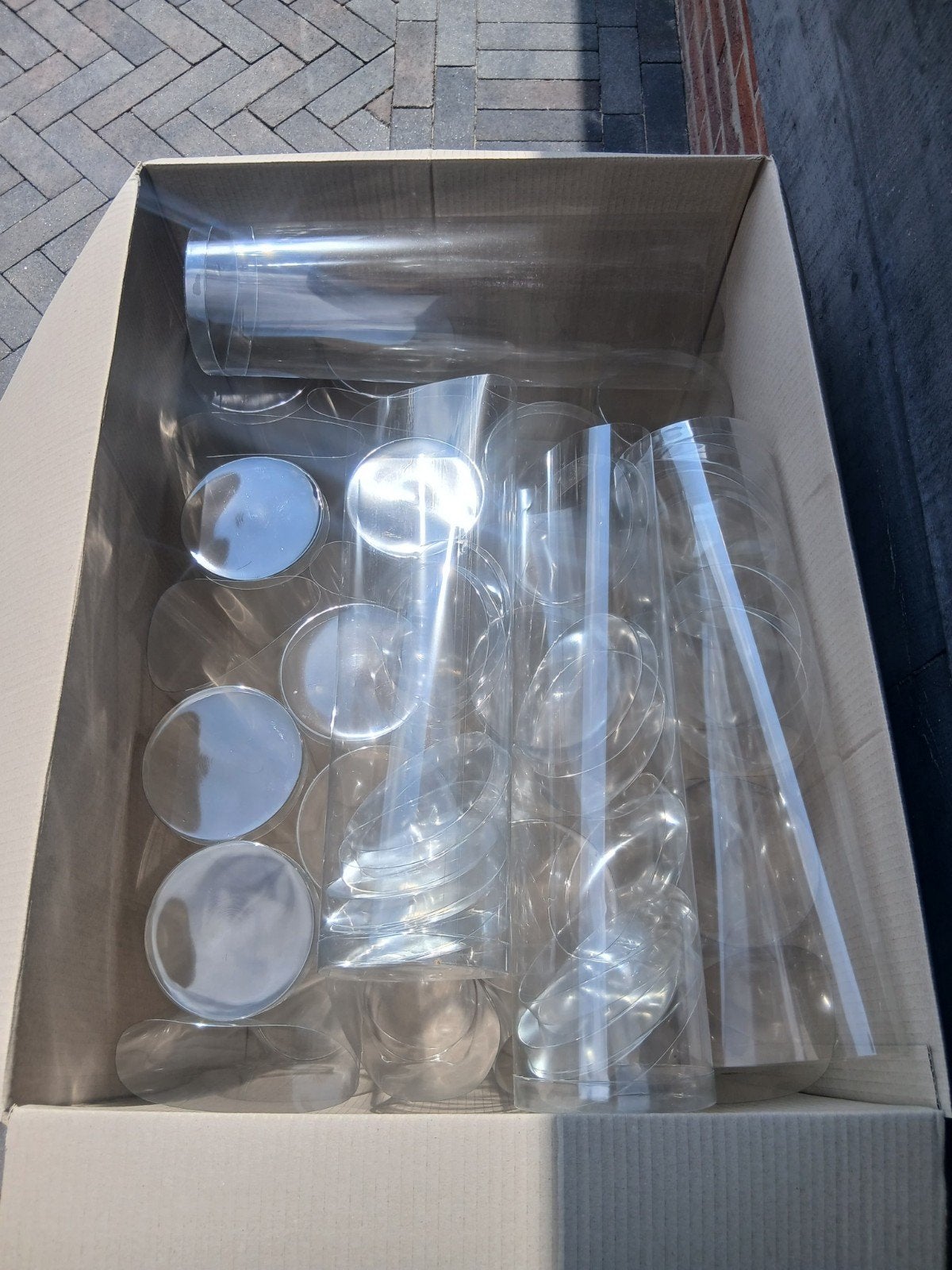 Transparante plastic kokers en deksels, Overige thema's, Nieuw, Ophalen of Verzenden, Kunststof