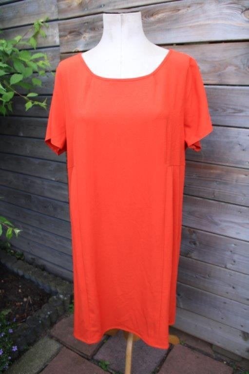 Jurk oranje Didi mt XXL Vaste prijs, Maat 46/48 (XL) of groter, Ophalen of Verzenden, Zo goed als nieuw, Knielengte