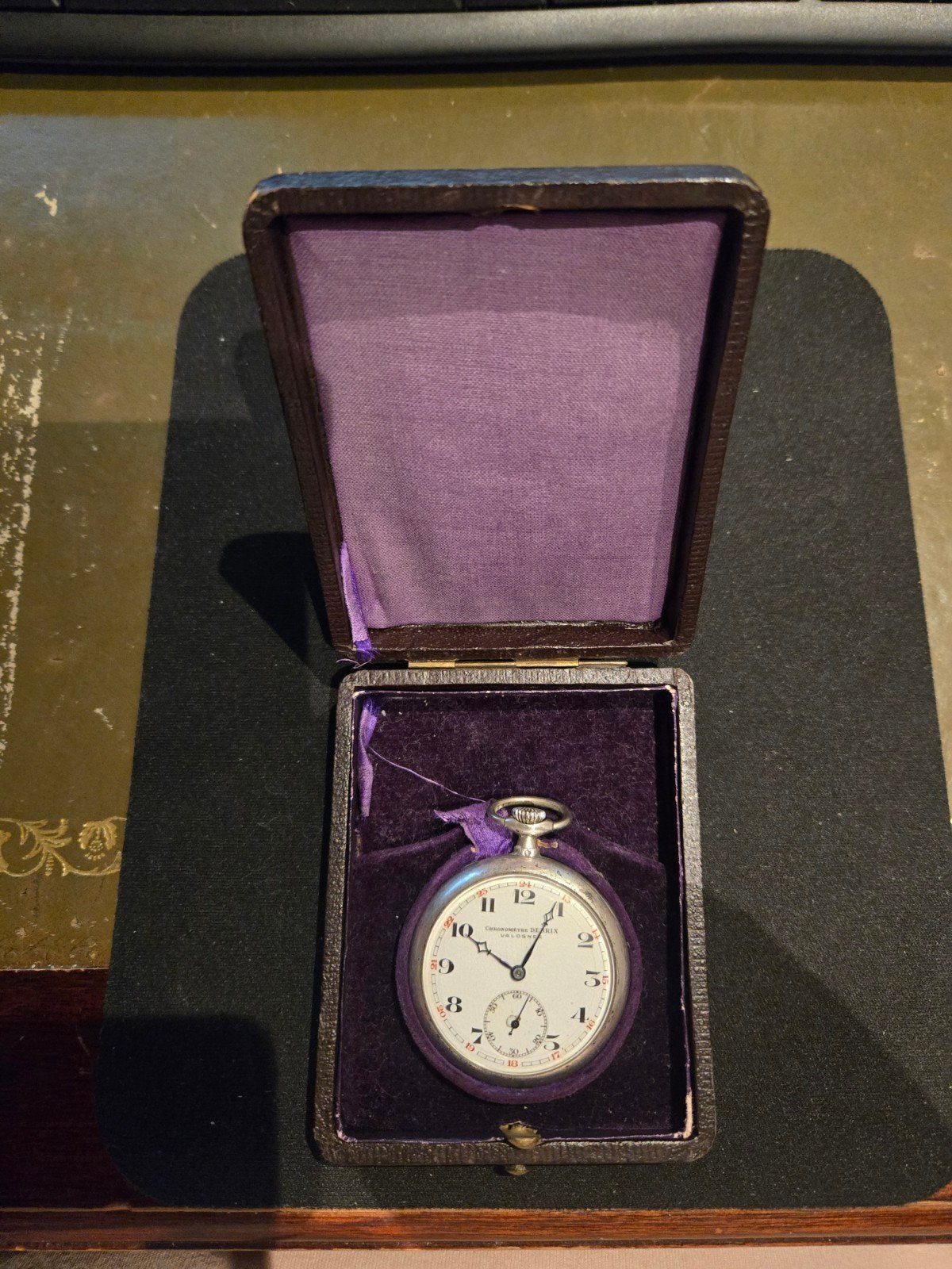 Zilveren Chronometer van Debrix Valognes, 46mm, 67,24gr., Ophalen of Verzenden, Zilver, Overige typen