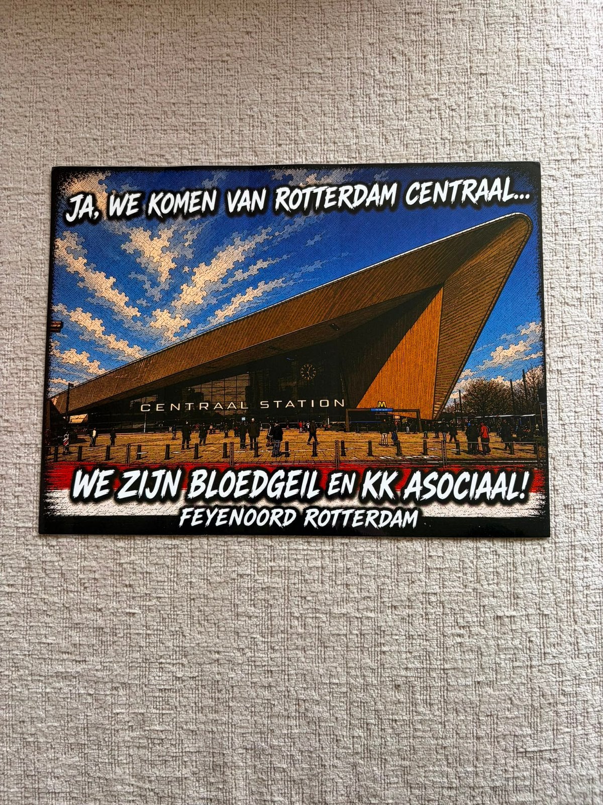 Feyenoord sticker a4, Verzenden, Zo goed als nieuw