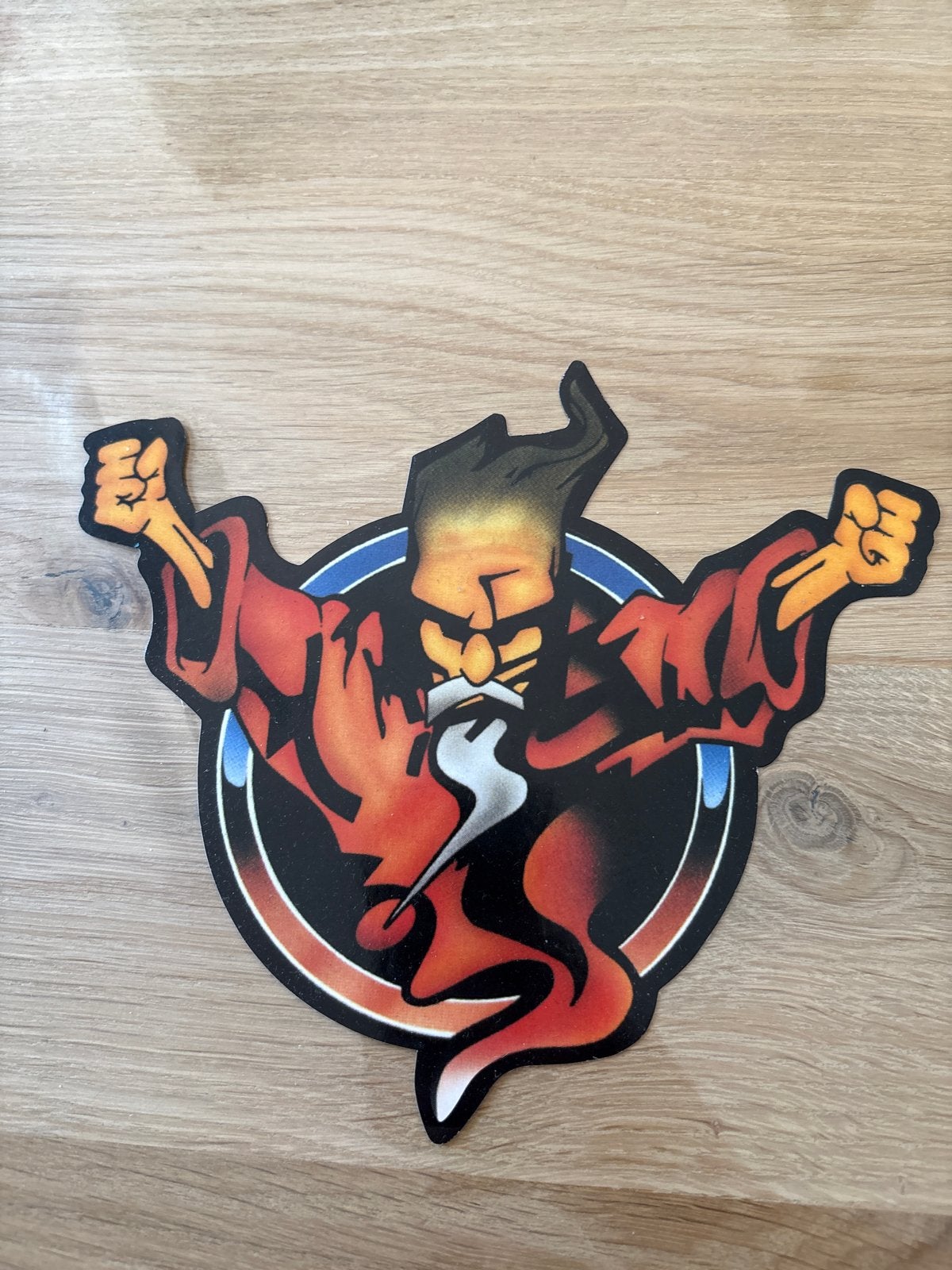 Vintage sticker The Wizard ID&T Thunderdome, Ophalen of Verzenden, Zo goed als nieuw, Sticker