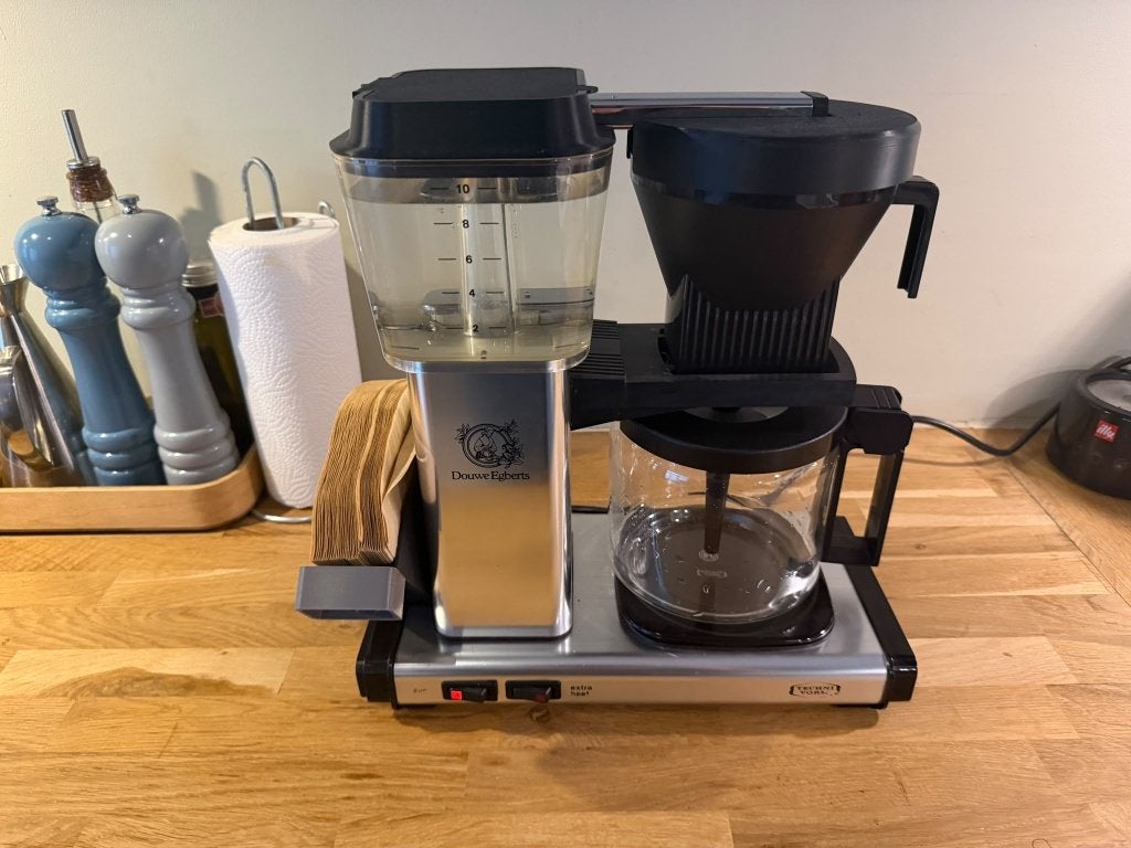 Technivorm Moccamaster Douwe Egberts, Ophalen, Gebruikt, Koffiemachine, Gemalen koffie