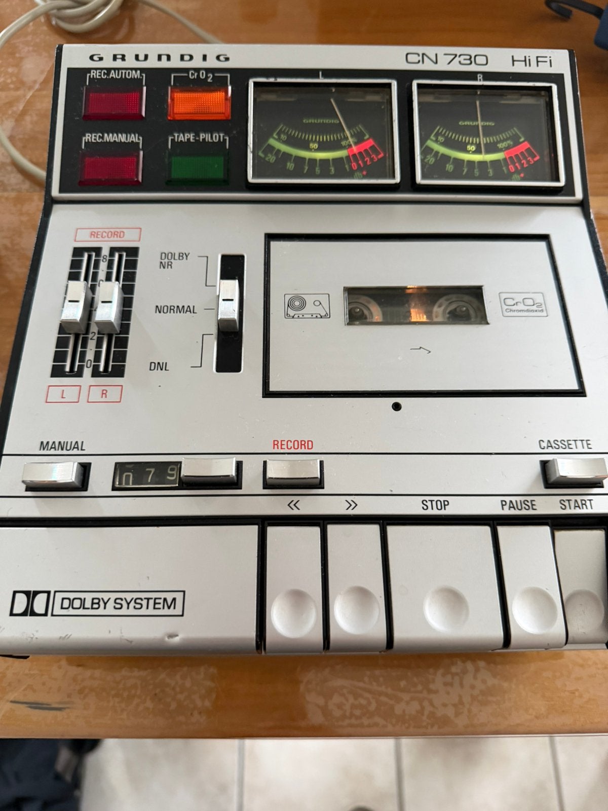 Vintage Grundig CN 730 HiFi Cassettedeck 70’ Made in Germany, Ophalen of Verzenden, Overige merken