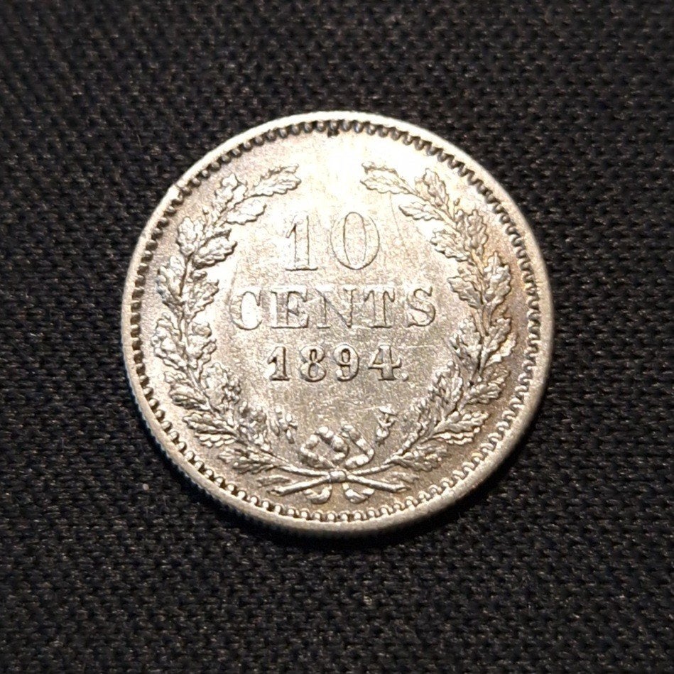 10 cent 1894, Verzenden, Zilver, 10 cent, Koningin Wilhelmina