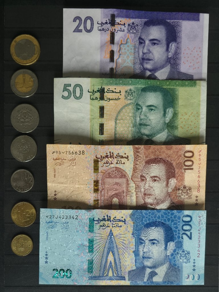 Marokko – complete circulatie set – santimat / rial / dirham, Ophalen of Verzenden, Overige landen, Setje