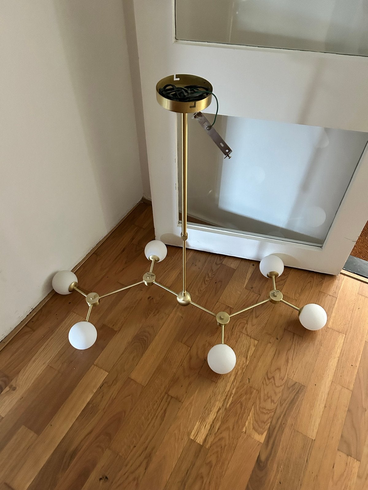 Moderne gouden hanglamp met 6 bollen - Westwing, Ophalen, Gebruikt, Metaal