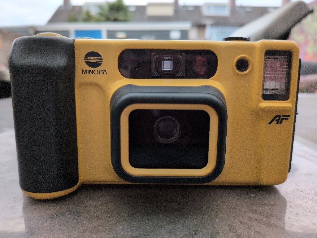 Minolta wheatermatic 35DL onderwater camera analoog, Ophalen of Verzenden, Gebruikt, Compact, Minolta