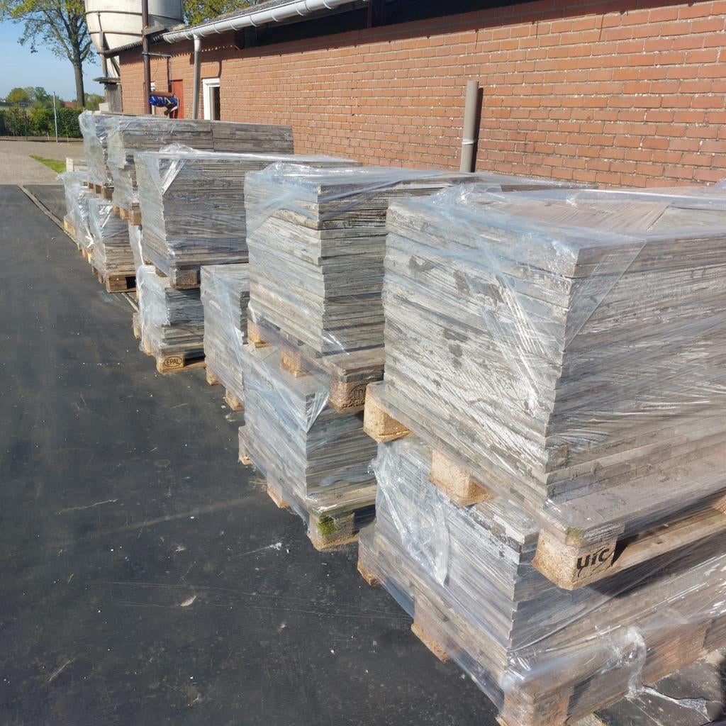 Ruim 150 m2 Chinees hardsteen, spotted blue, 60x60x2.5 cm., Ophalen, Natuursteen, Terrastegels