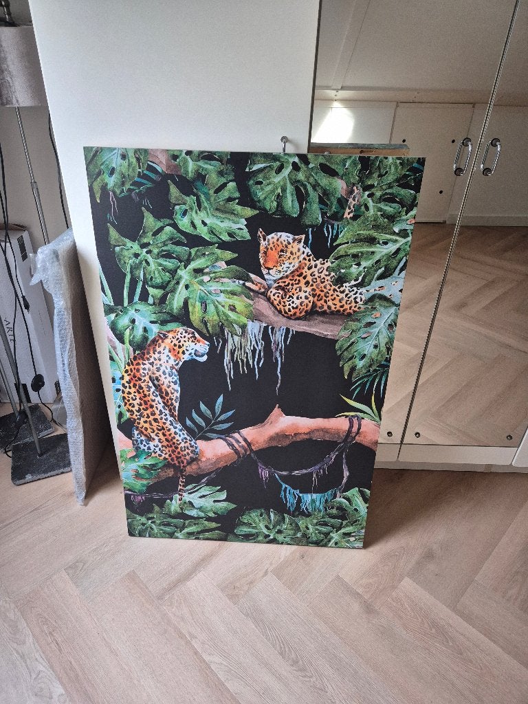 Jungle canvas cheetah xl, Kinderen en Baby's, Kinderkamer | Inrichting en Decoratie, Ophalen, Zo goed als nieuw, Wanddecoratie