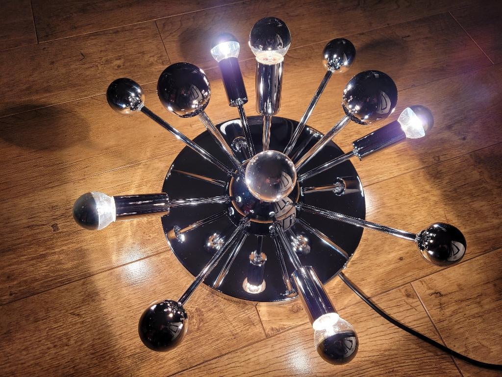 spoetnik plafond / wand lamp sputnik sixties fifties retro, Ophalen, Zo goed als nieuw, Amerikaanse fifties sixties retro vintage design