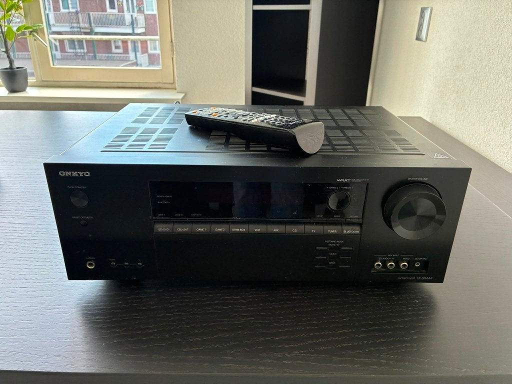Onkyo TX SR444, Ophalen, Gebruikt, 60 tot 120 watt, Onkyo
