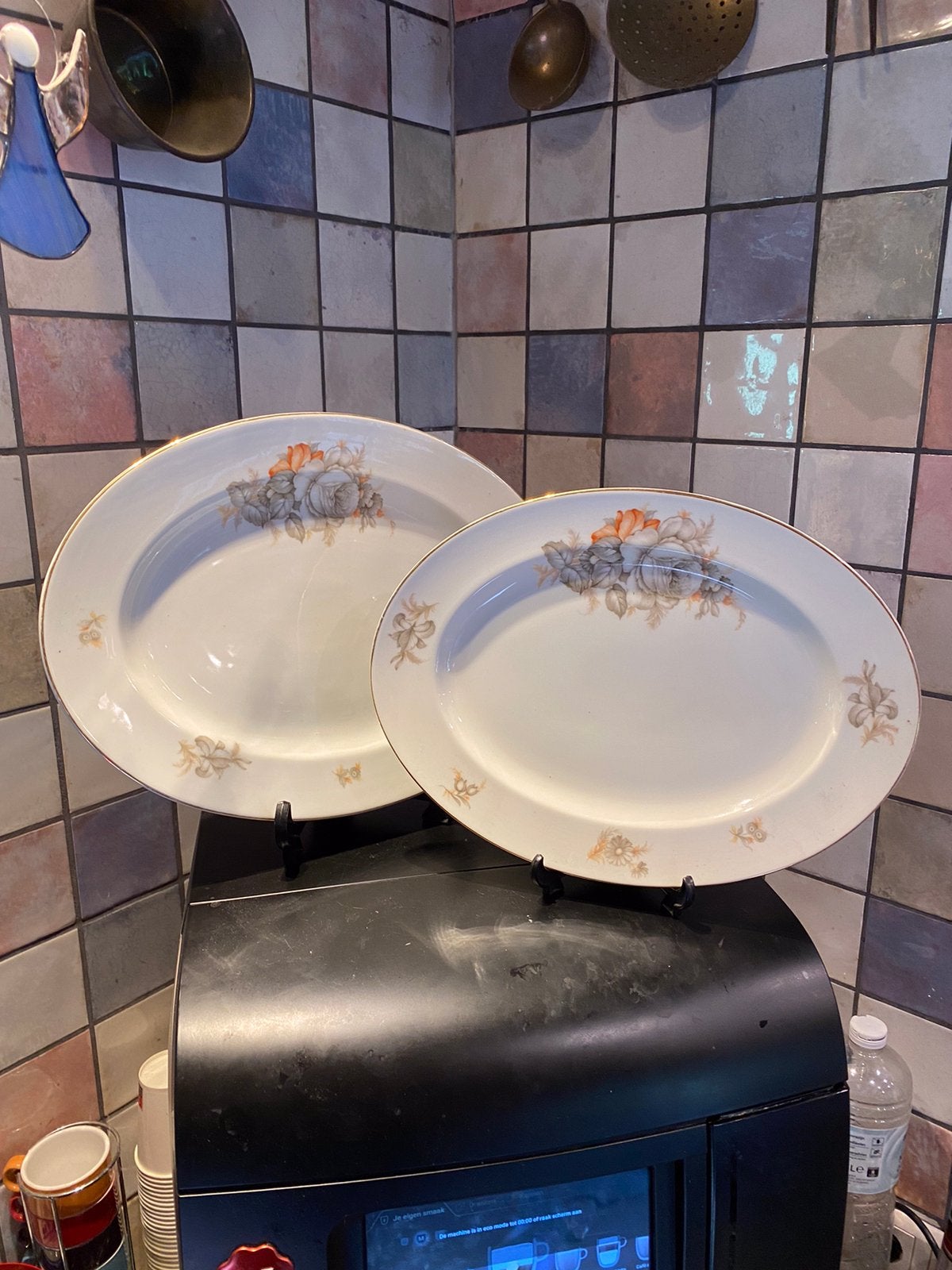 Rosenthal,2 antieke/vintage ovale serveerschalen,37.5 en32.5, Ophalen of Verzenden