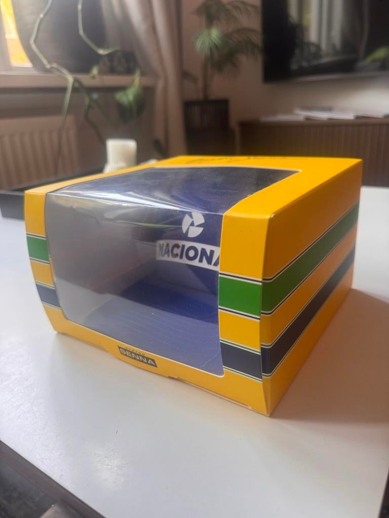 Nieuwe Ayrton Senna pet - Blauw met handtekening, Ophalen of Verzenden, Zo goed als nieuw, Formule 1