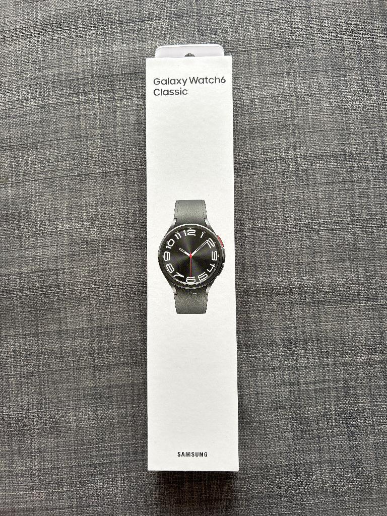 Samsung Galaxy Watch 6 Classic, Zwart, Nieuw, Samsung ⌚️, Ophalen of Verzenden