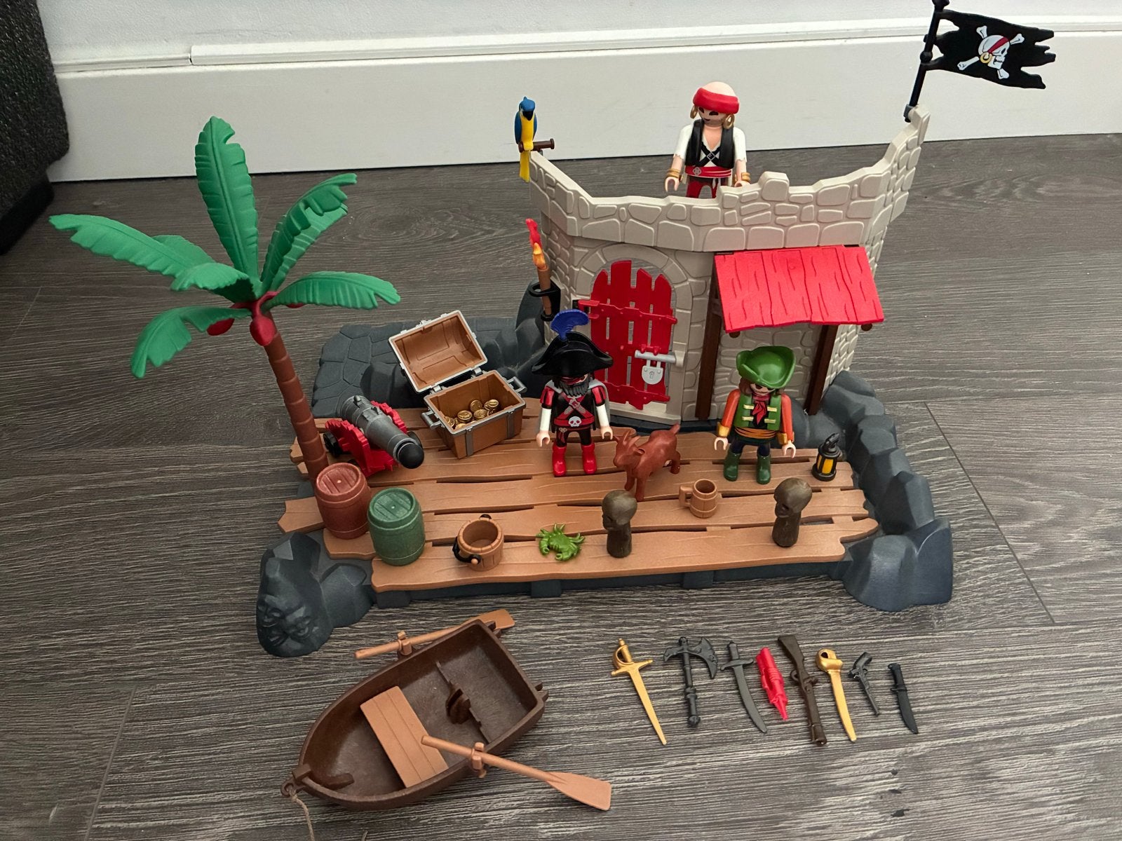 Playmobil Piraten Eiland met Schat en Figuren, Kinderen en Baby's, Speelgoed | Playmobil, Ophalen, Pirates, Gebruikt, Gebouw