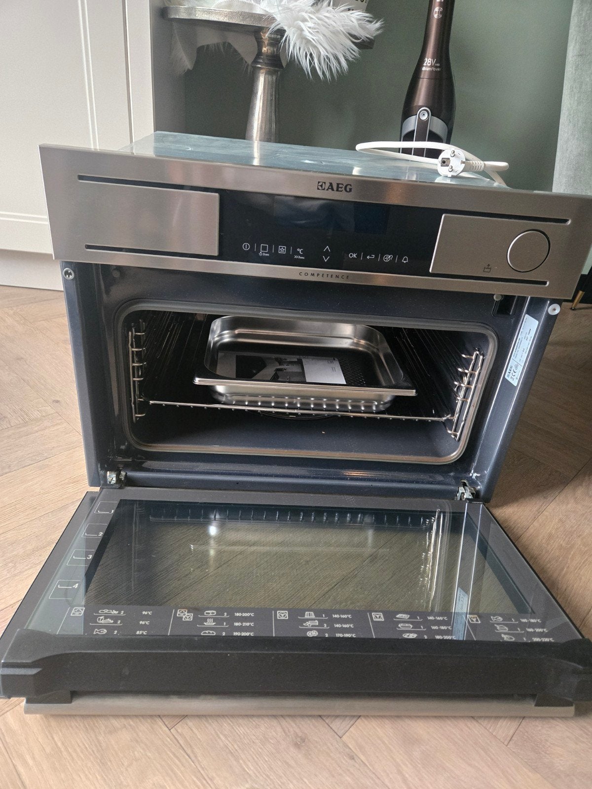 AEG Combi Stoomoven KS8404001M - Inbouw, Witgoed en Apparatuur, Ovens, 45 tot 50 cm, Hete lucht, AEG, Ophalen of Verzenden