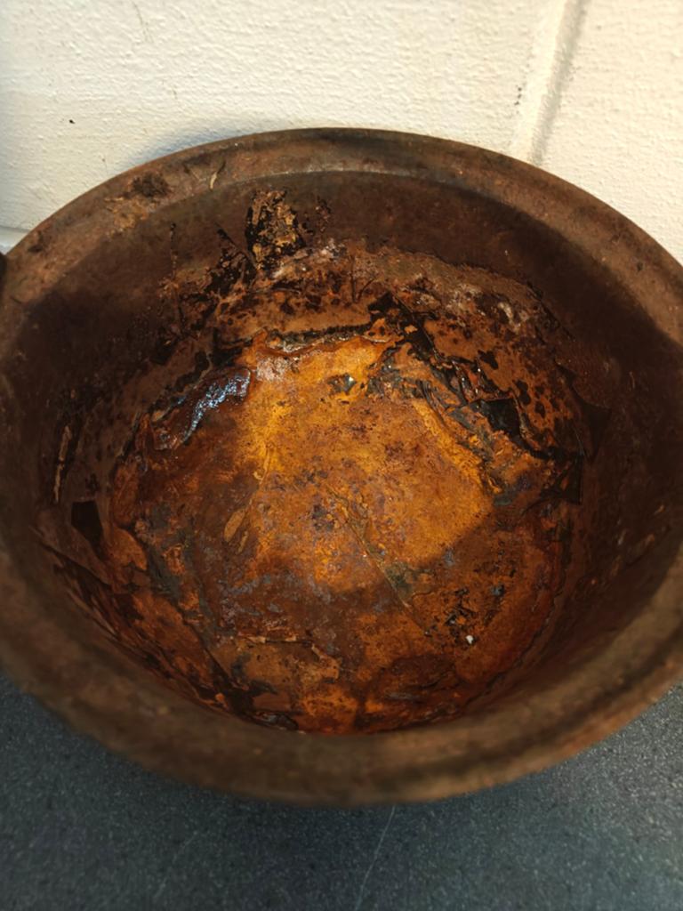 Antieke gietijzeren smelt pot in mooie staat 24 x 14 cm, Ophalen of Verzenden