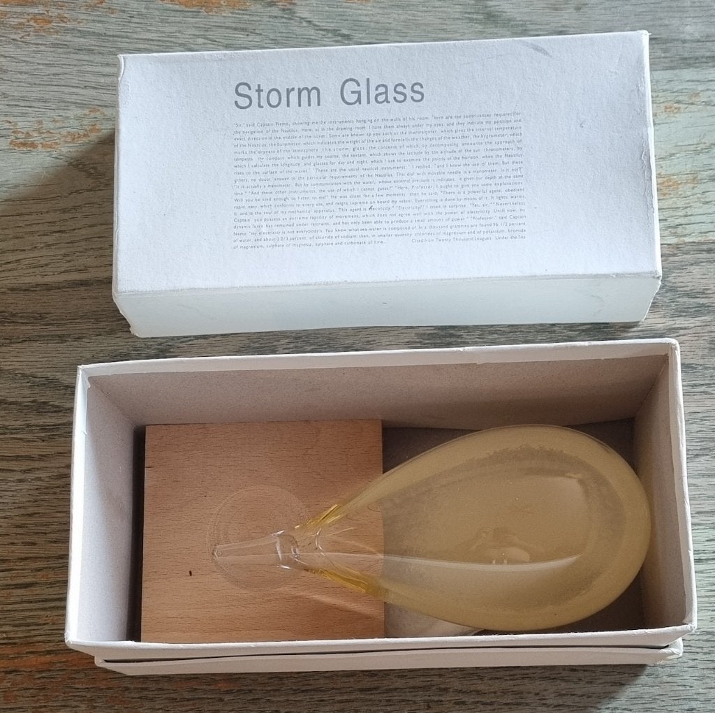 Luxe zware donderglas (weerglas) in originele doos., Audio, Tv en Foto, Ophalen of Verzenden, Zo goed als nieuw, Weerstation