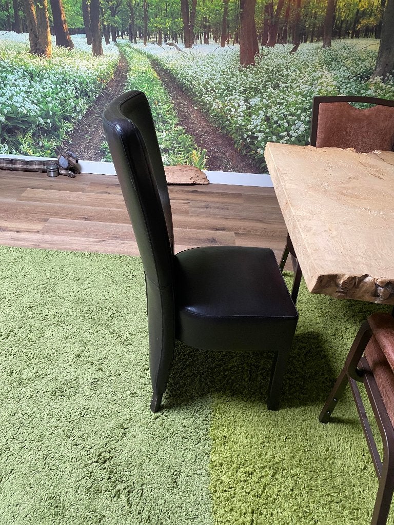 4 stoelen, Huis en Inrichting, Hout, Gebruikt, Zwart, Ophalen of Verzenden
