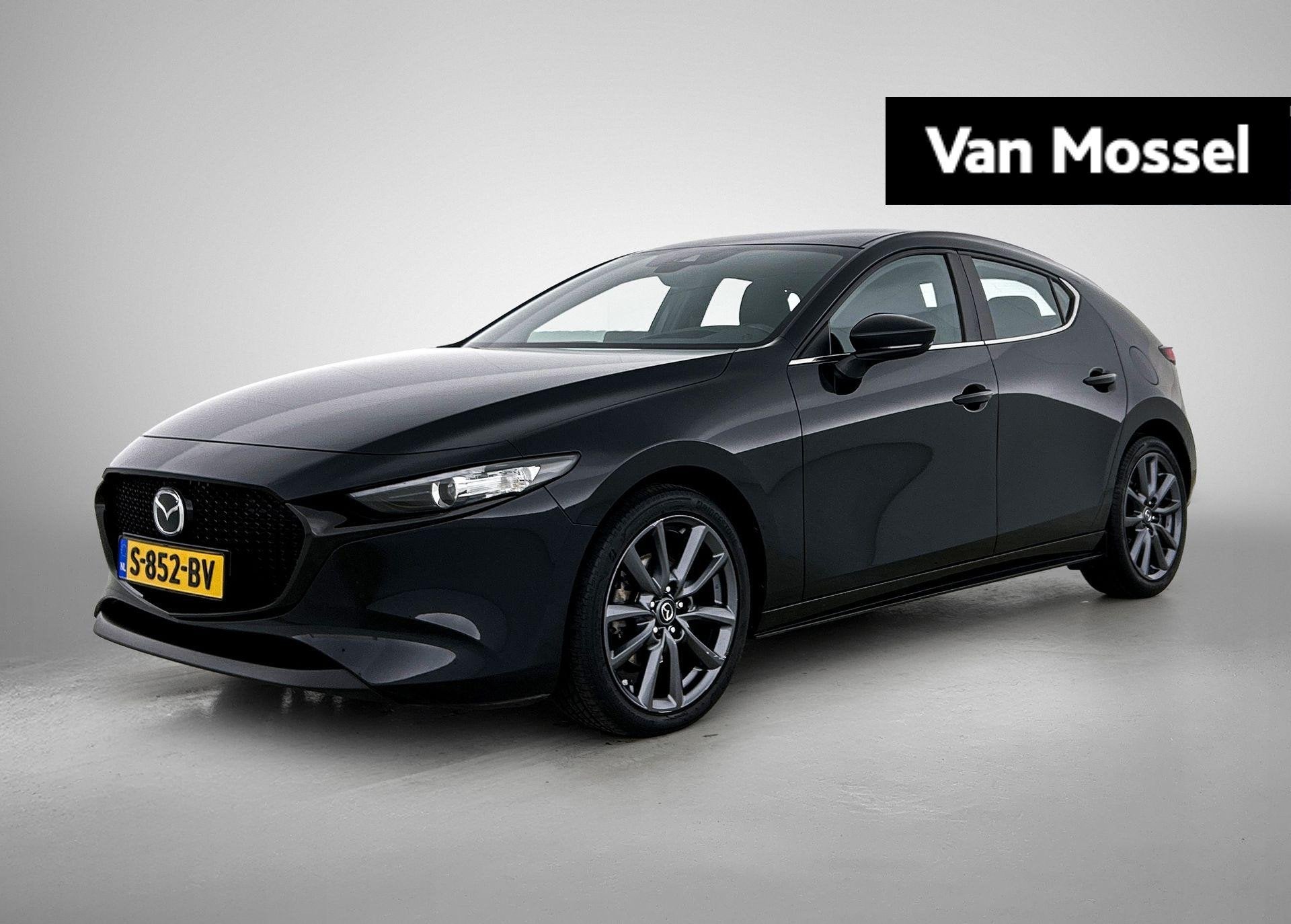 Mazda 3 2.0 e-SkyActiv-X M Hybrid 186 PK, Auto's, Voorwielaandrijving, Stof, Gebruikt, Zwart