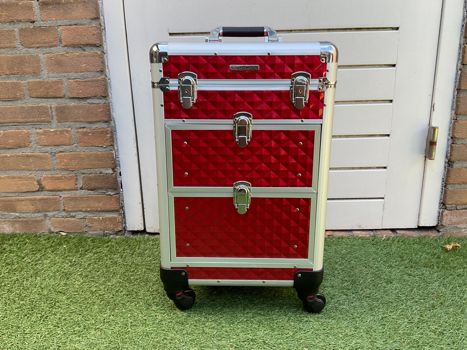Beautycase trolley visagiste, nagelstyliste kapster.OPHALEN, Ophalen, Nieuw, Rood, Hardcase