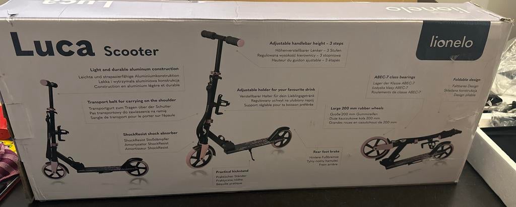 Nieuwe Lionelo Luca Scooter - Roze/Zwart, ., Ophalen of Verzenden, Zo goed als nieuw, .