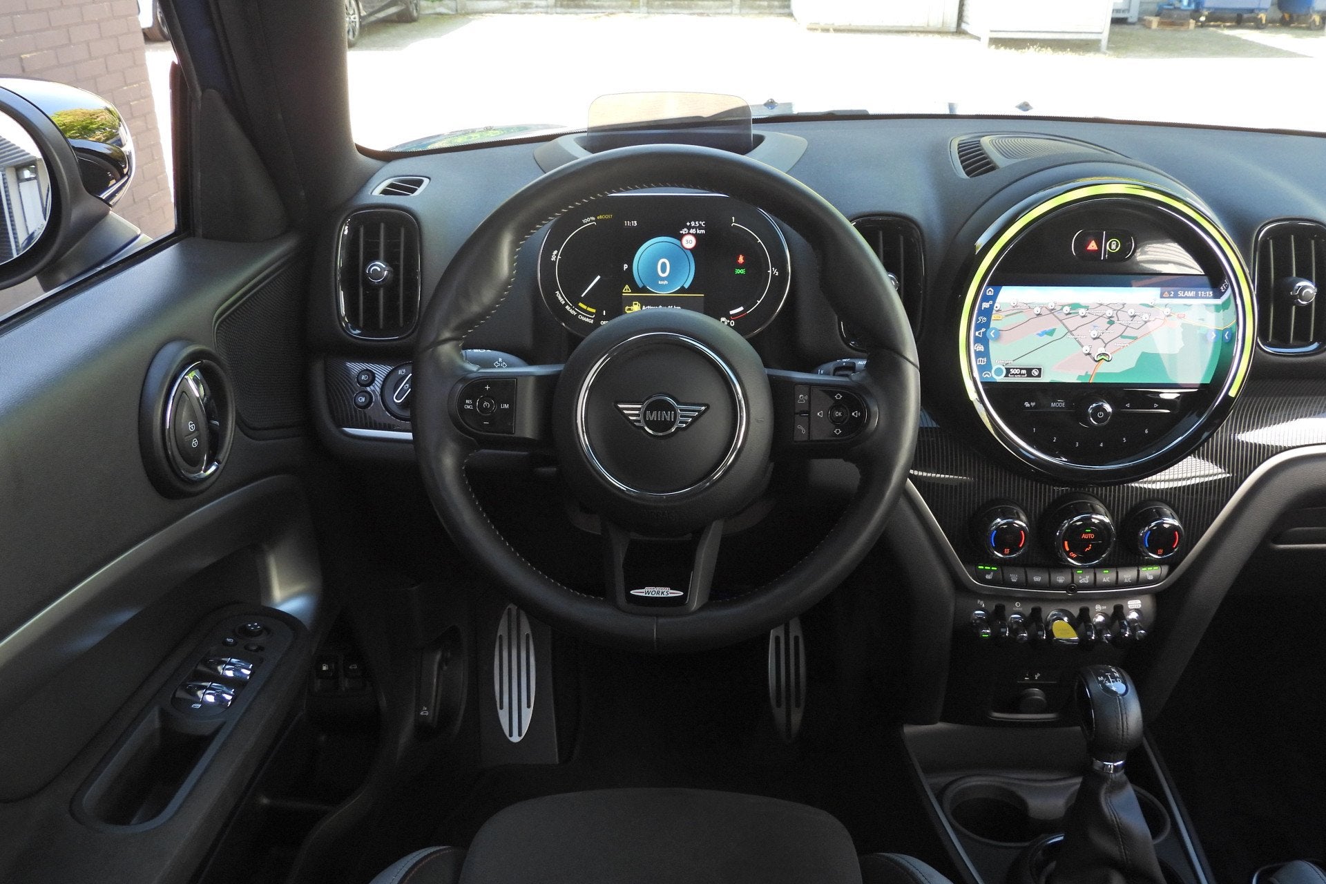MINI Countryman Cooper SE ALL4 JCW Automaat / Panoramadak /, Auto's, Dealer onderhouden, Gebruikt, Zwart, Countryman