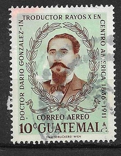 Guatemala 10c luchtpostzegel-voor Hans T 0.15, Ophalen of Verzenden, Gestempeld, Midden-Amerika
