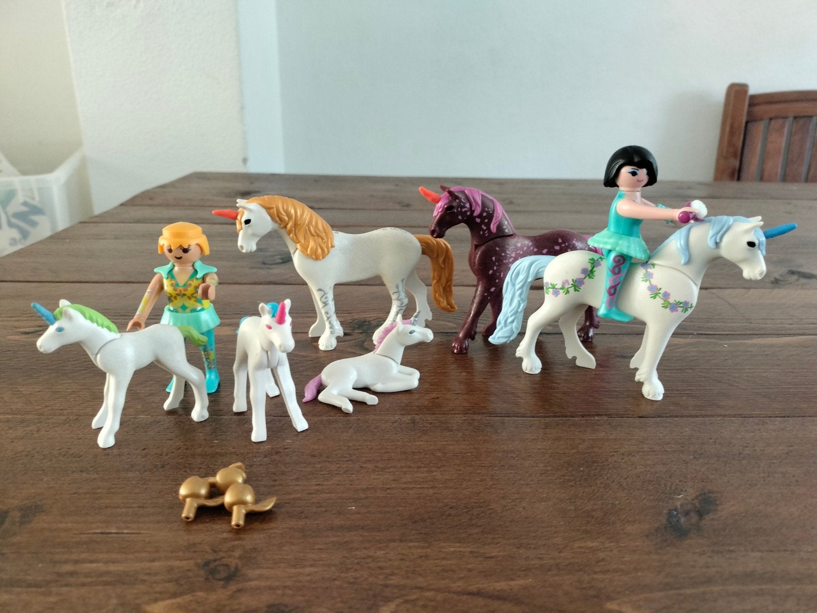 Playmobil met eenhoorn paarden, Ophalen of Verzenden, Zo goed als nieuw