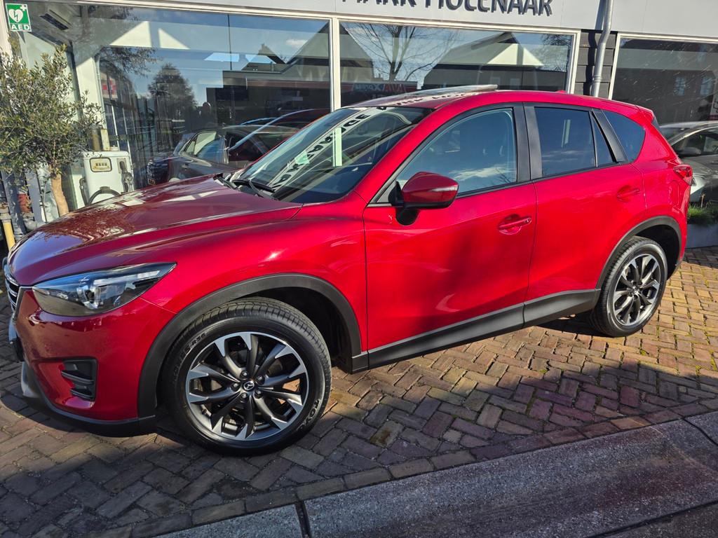 Mazda CX-5 2.5 SkyActiv-G 192 GT-M 4WD,leer,opendak,plaatje!, Auto's, Mazda, Automaat, Automatische klimaatregeling, 1415 kg, Bedrijf