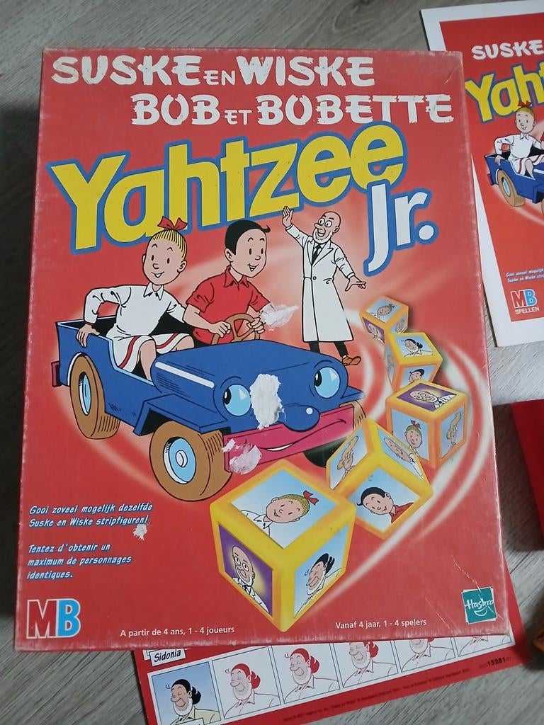Suske en Wiske Yahtzee Junior, Hobby en Vrije tijd, Gezelschapsspellen | Bordspellen, Een of twee spelers, Ophalen of Verzenden