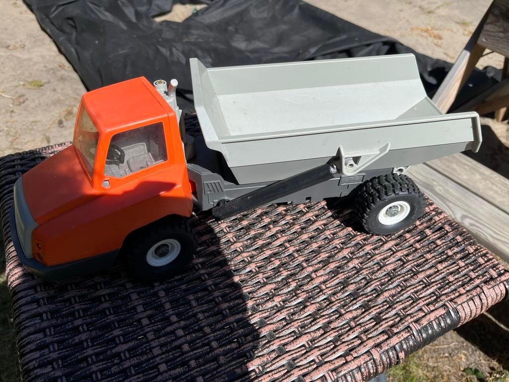 Playmobil kiepwagen - Oranje/Grijs, Kinderen en Baby's, Speelgoed | Speelgoedvoertuigen, Ophalen of Verzenden, Gebruikt