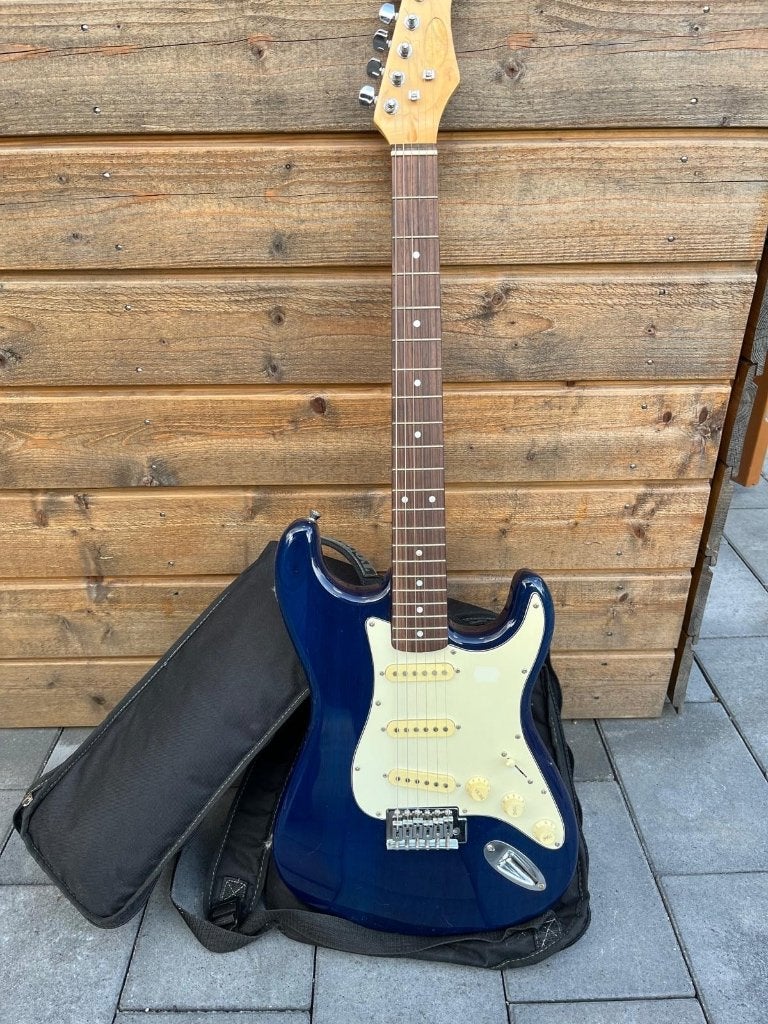 Stagg gitaar universe of music blauw, Ophalen, Gebruikt, Solid body, Overige merken