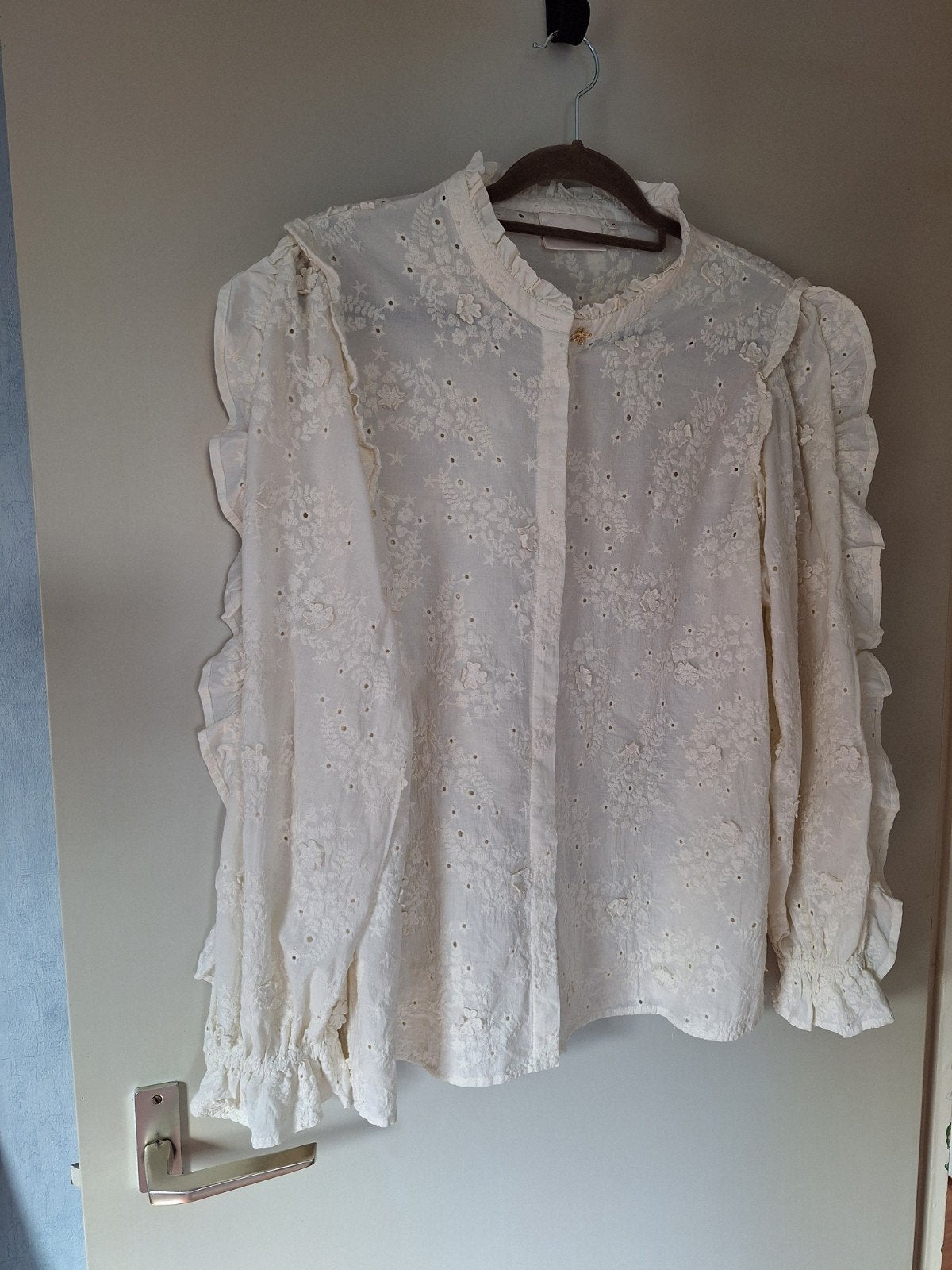 Fabienne Chapot off-white katoenen blouse maat 44, Wit, Maat 42/44 (L), Ophalen of Verzenden, Fabienne Chapot