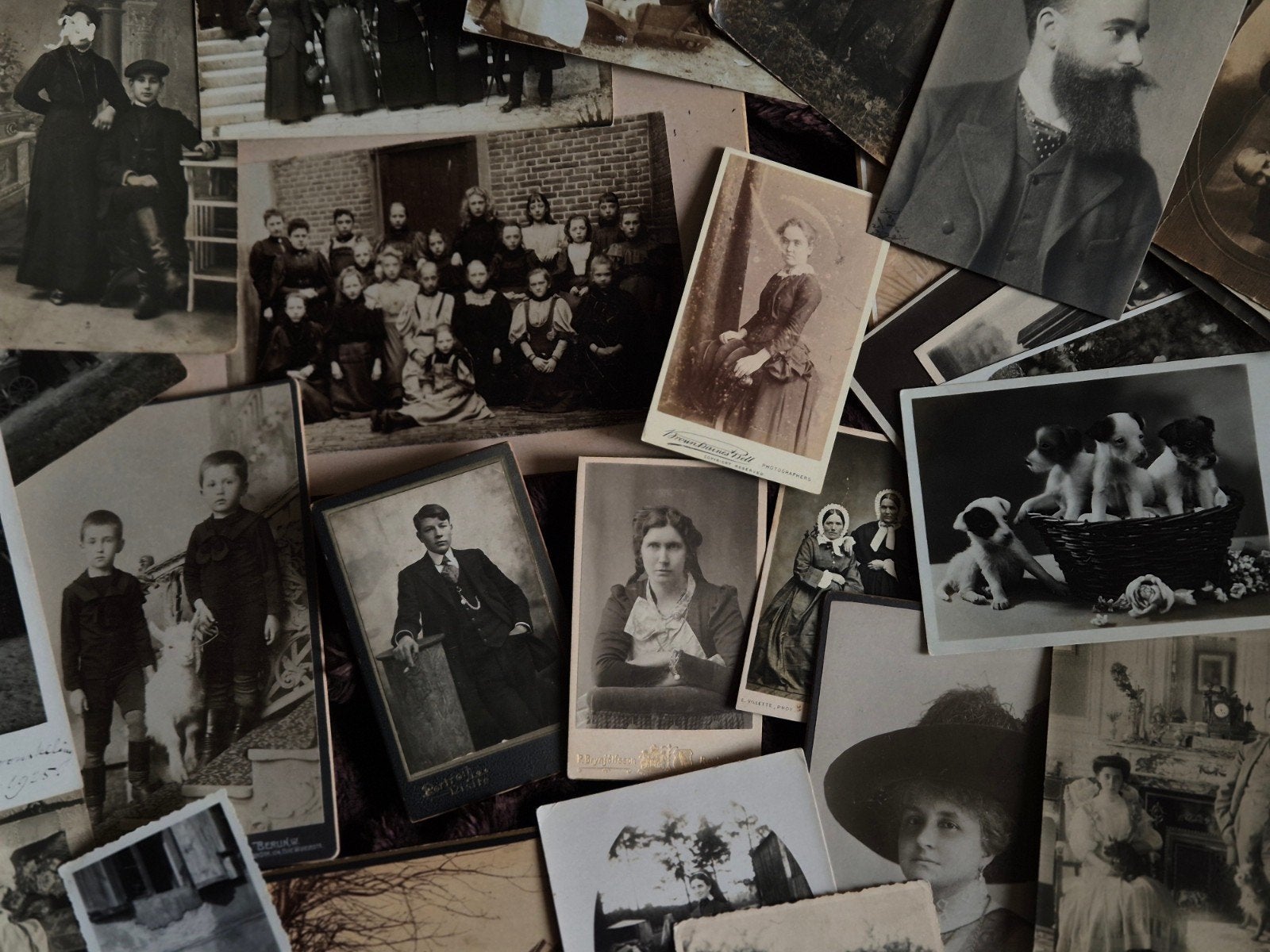 Verzameling antieke foto's, kabinetfoto's, CDV, Verzamelen, Ophalen of Verzenden, Voor 1940, Zo goed als nieuw, Foto