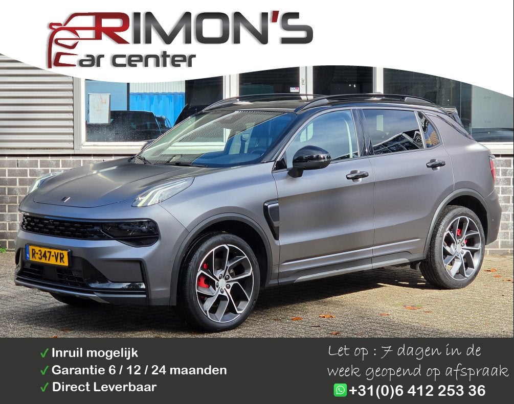 Lynk & Co 01 1.5 Matt Grijs 12 M Garantie Pano 360 Camera, Auto's, 120 €/maand, Bedrijf, 1854 kg, 3 cilinders