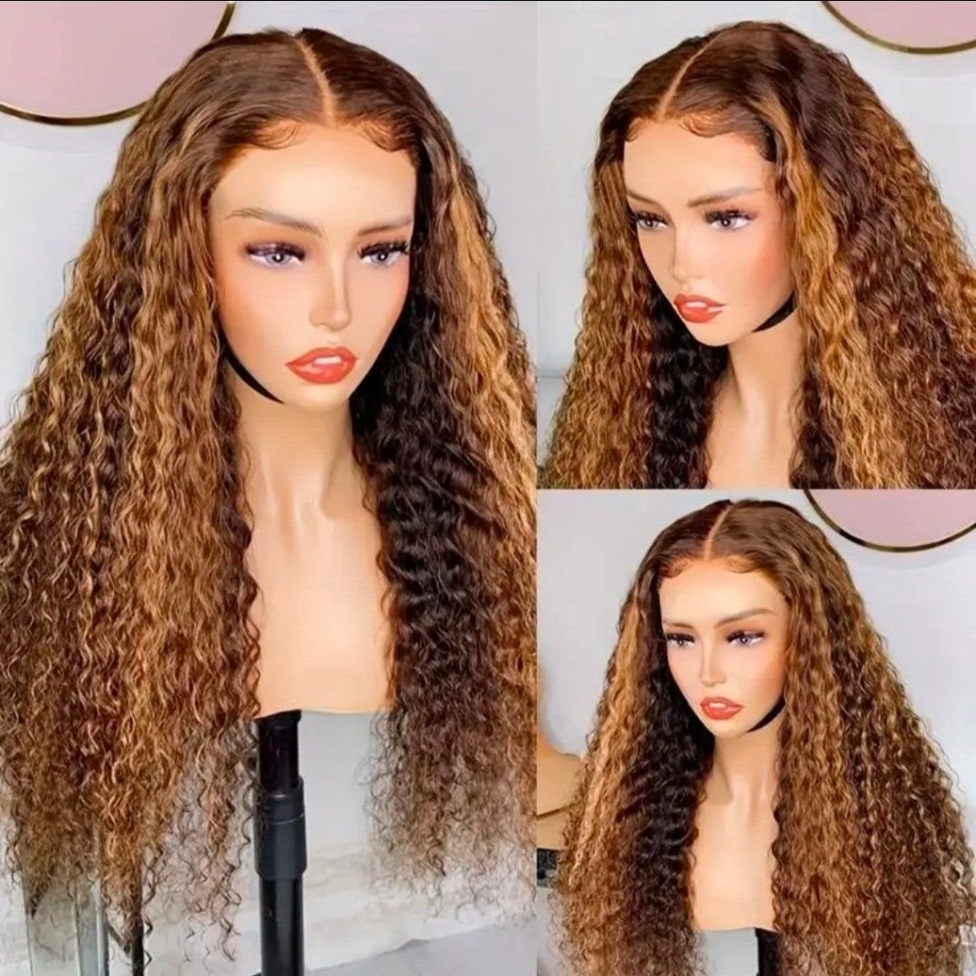 22 inch watercurl wig/ pruik % menselijke haar, Ophalen of Verzenden, Nieuw, Pruik of Haarverlenging