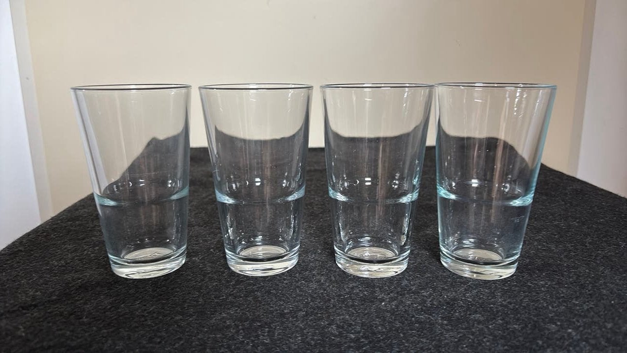 4 stevige glazen horeca kwaliteit, Glas of Glazen, Ophalen of Verzenden, Overige stijlen, Glas