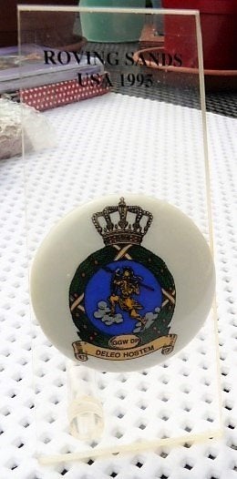 AANDENKEN VLIEGTUIGGLAS ROVING SANDS USA1995 NEDERLAND UNIEK, Verzenden, Luchtmacht, Nederland, Overige typen
