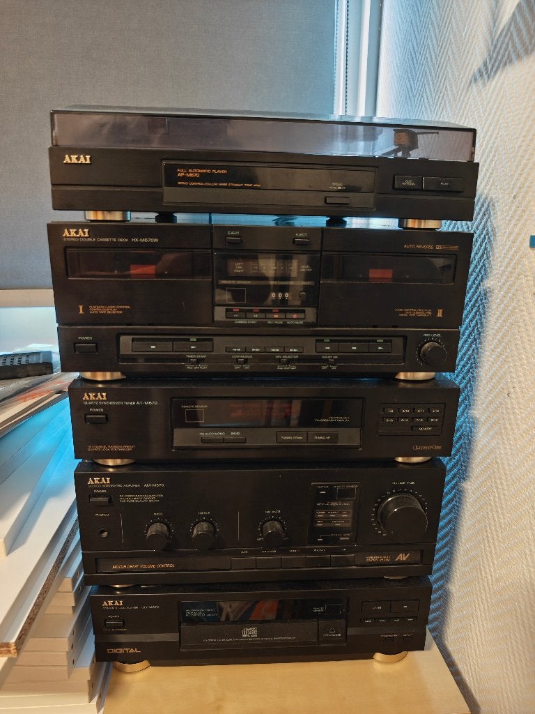 Vintage Akai HiFi set uit 1990 - Niet alles werkt, Ophalen, Gebruikt, Tuner of Radio, Losse componenten