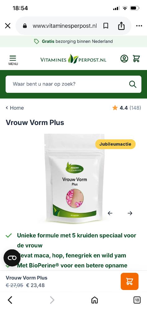 Vrouw form plus van vitamine per post, Ophalen