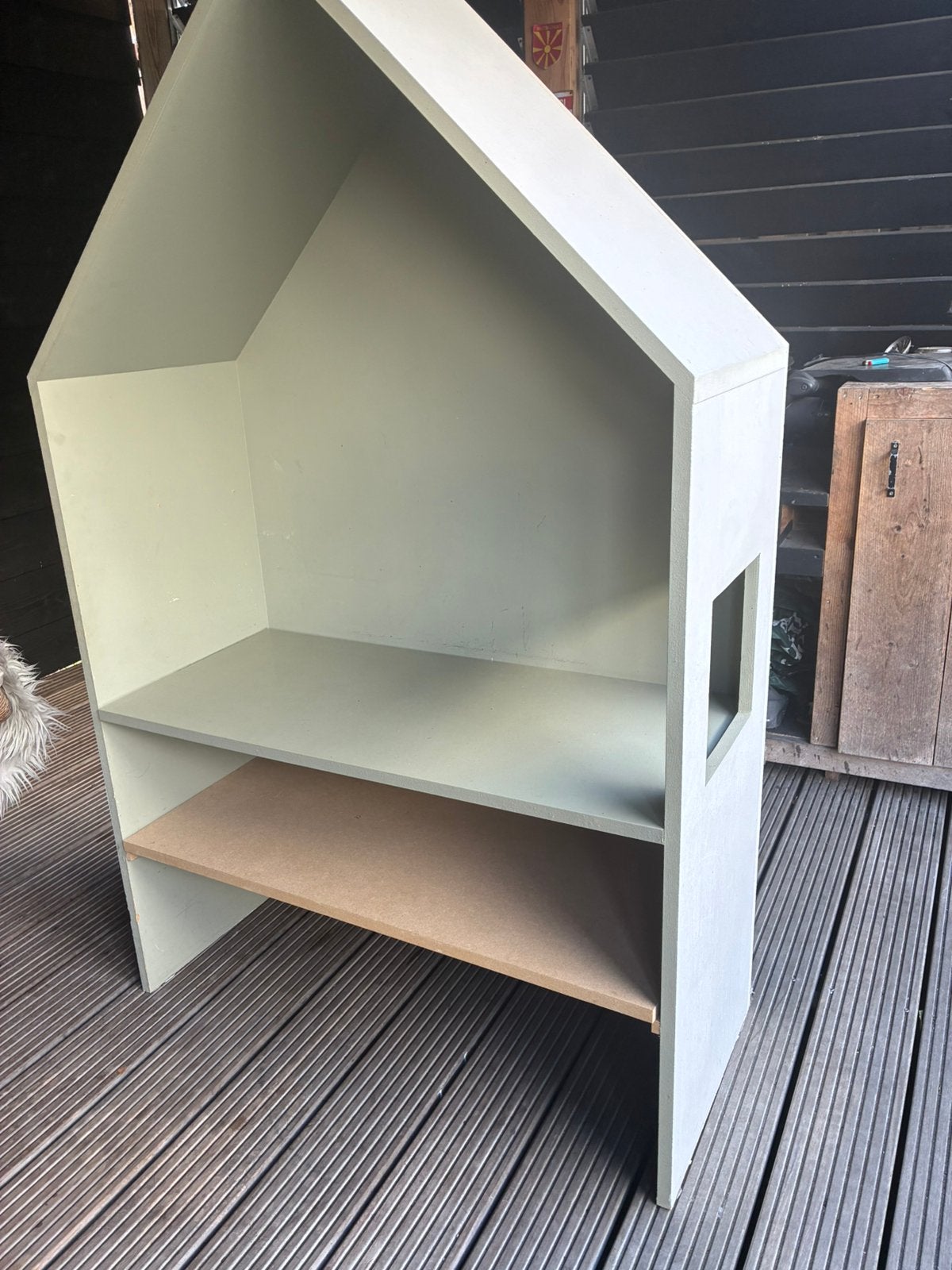 Bedhuisje/ speelgoed kast, Ophalen, Minder dan 75 cm, 105 cm of meer, Zo goed als nieuw
