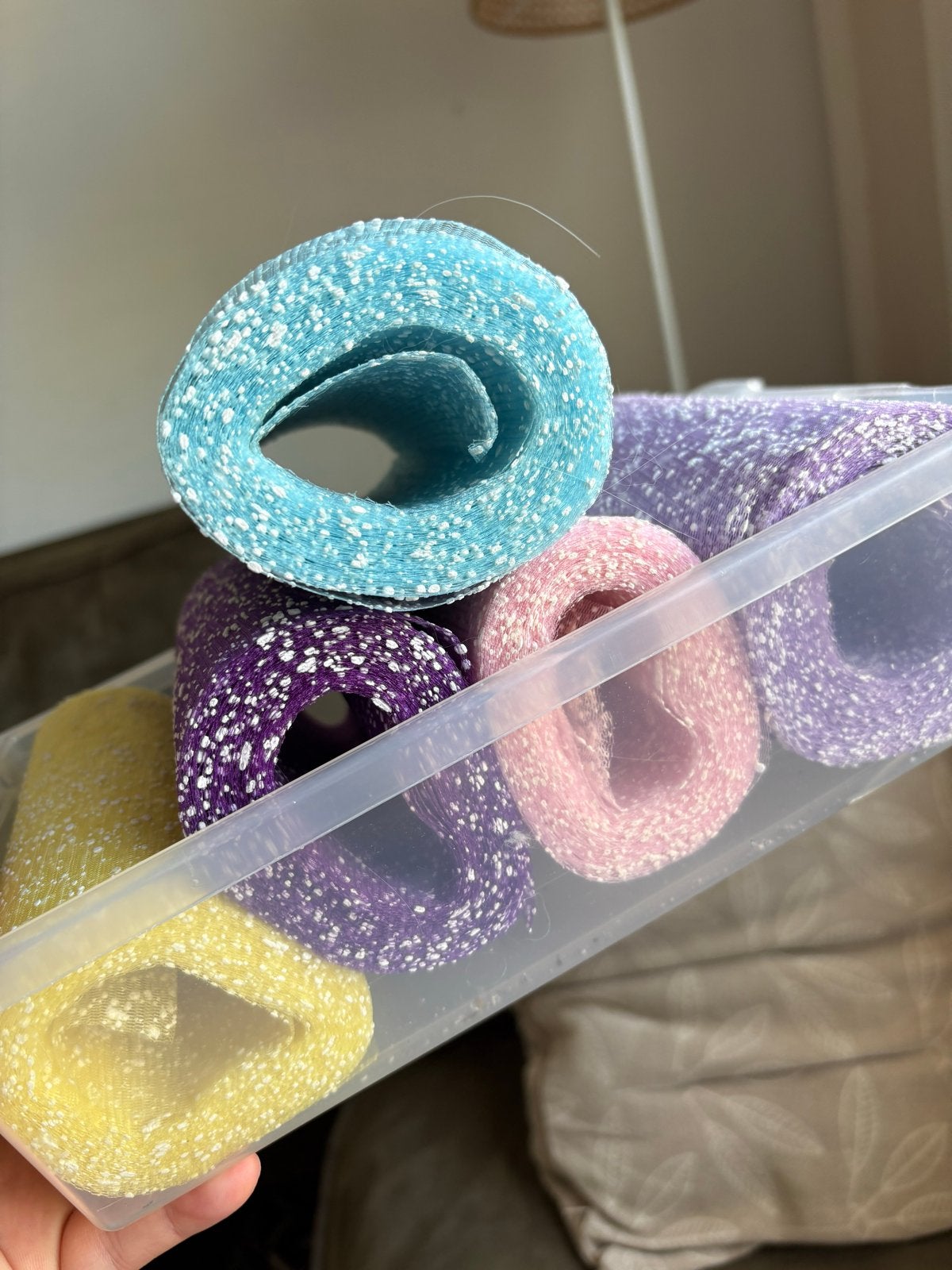 5 rollen Snow Mesh Stof voor Creative Journaling/Scrapbook, Overige materialen, Nieuw, Minder dan 30 cm, 30 tot 200 cm