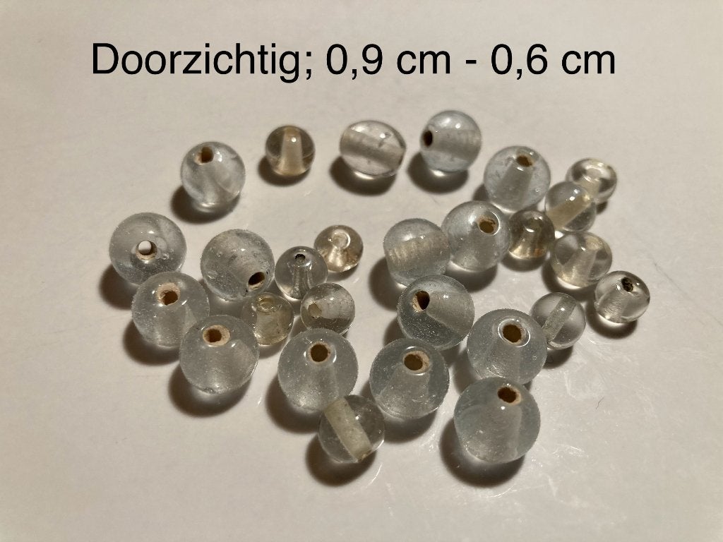 Glaskralen doorzichtig – 0,9cm-0,6cm, Ophalen of Verzenden, Nieuw, Kraal