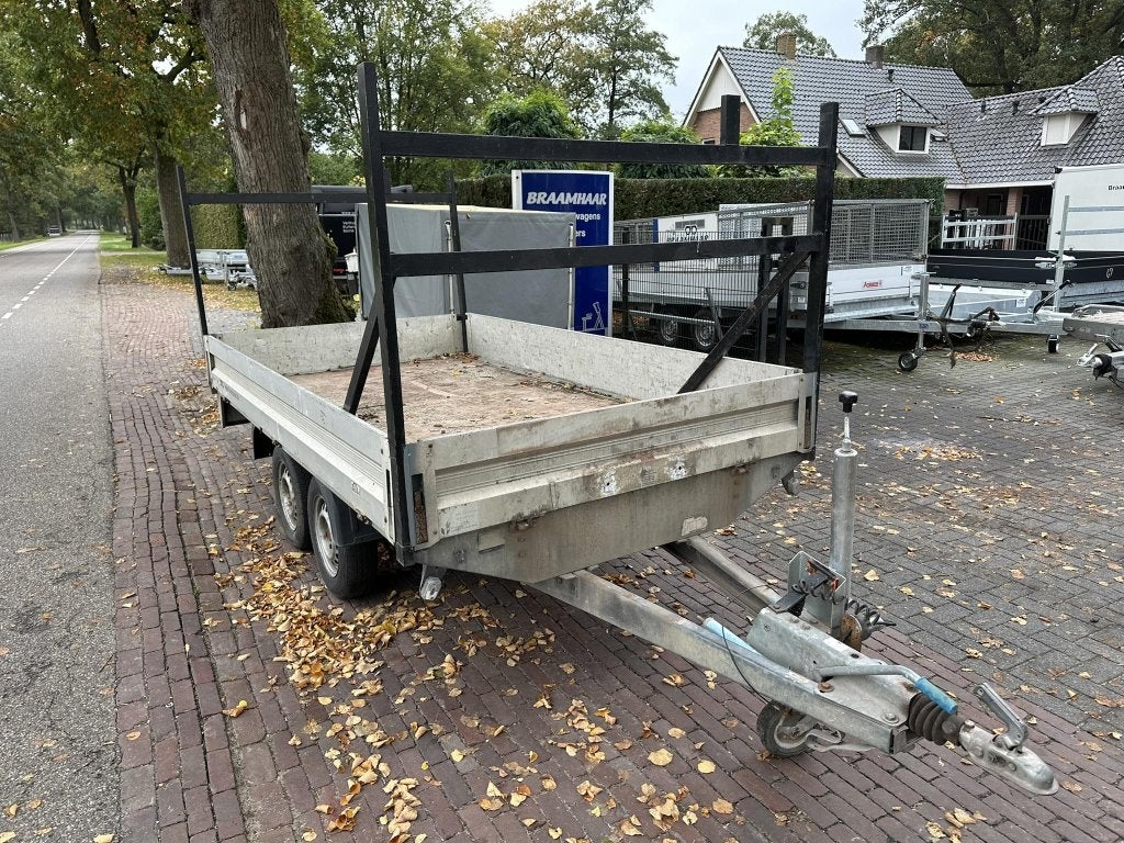 Humbaur tandemasser plateauwagen 2.0T 310x165cm 1.650,- ex, Gebruikt