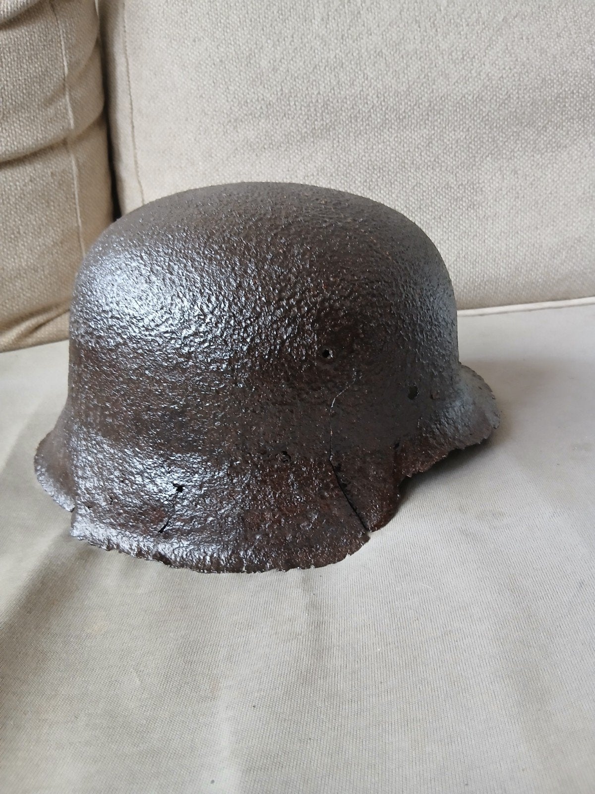 duitse helm relic ww2   #2, Ophalen of Verzenden, Duitsland, Helm of Baret