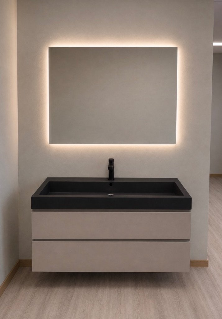 Badkamer meubel met onderkast 100cm, Zo goed als nieuw, Minder dan 100 cm, Wasbak of Wastafel, 25 tot 50 cm