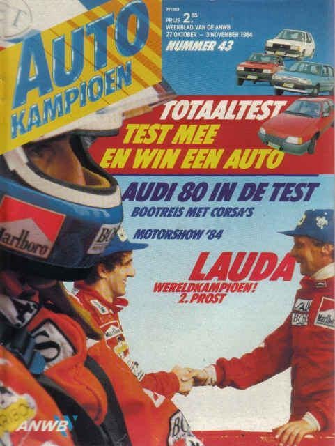 Autokampioen 43 1984: Audi 80 - VW Jetta GT / Passat Synchro, Ophalen of Verzenden, Gelezen, Algemeen