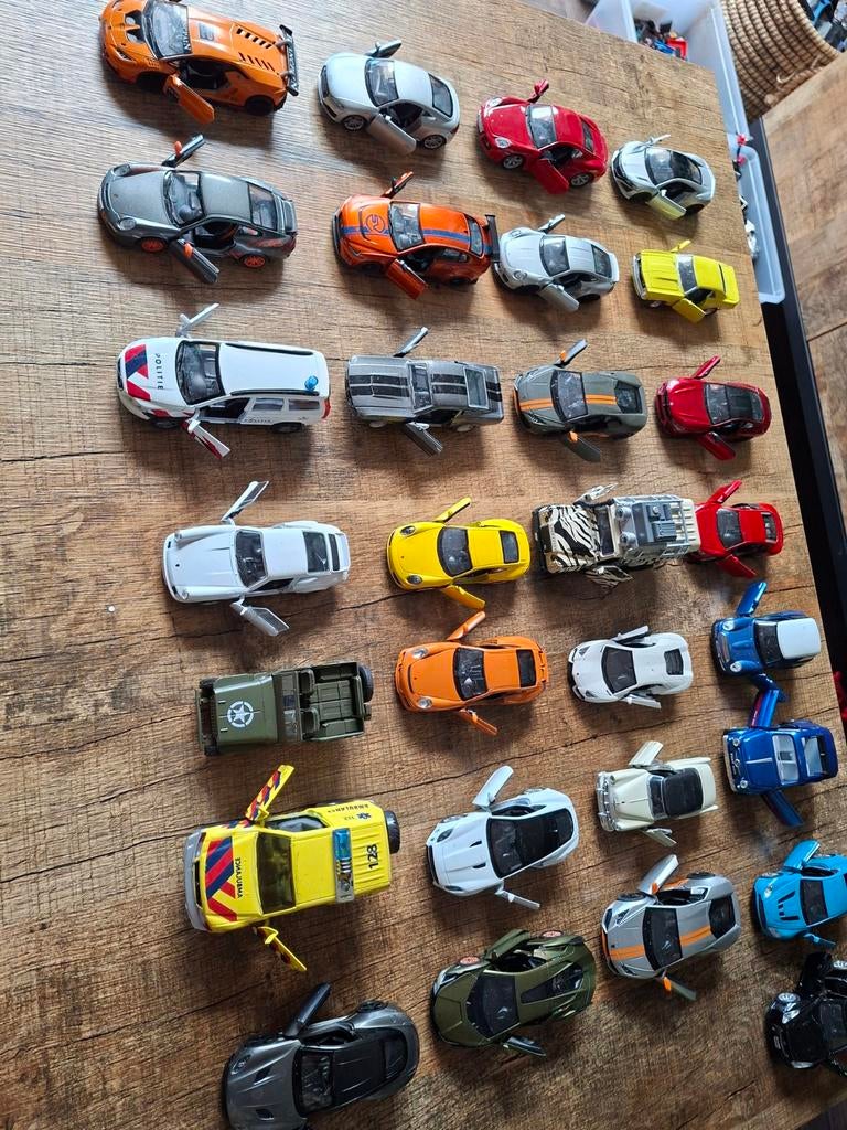 29 Gebruikte Welly en Burago auto's, schaal 1/36, Ophalen of Verzenden, Gebruikt
